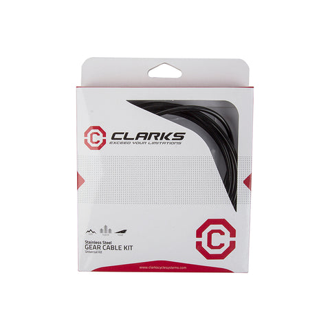 Clarks Stainless Steel Sport Gear Kit Front + Rear Sport RD/MT Black freeshipping - Onlinebike.store