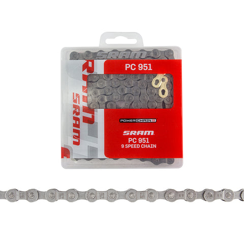Sram PC951 9 Speeds Grey 114 Links Powerlink freeshipping - Onlinebike.store