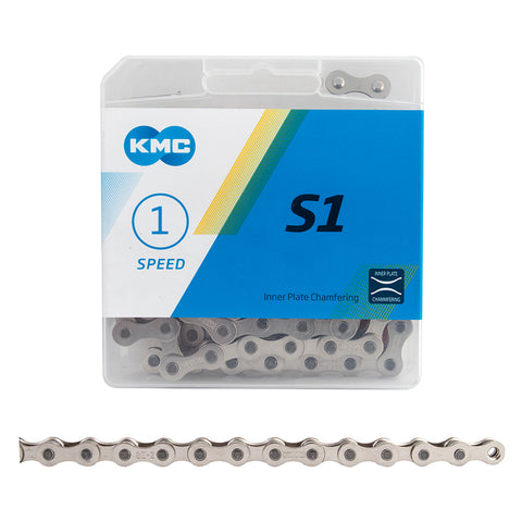 KMC 1/2x1/8 S1 1 Speed Silver 112 Links freeshipping - Onlinebike.store