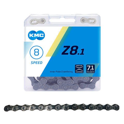 KMC Z8.1 Index 8 Speeds Silver/Grey 116 Links freeshipping - Onlinebike.store