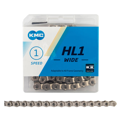 KMC HL1 Wide 1 Speed Silver 100 Link freeshipping - Onlinebike.store