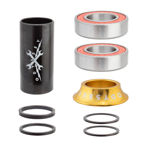 Odyssey 22mm Mid BB Set C101 f/22mm Axle Ano-Gold freeshipping - Onlinebike.store