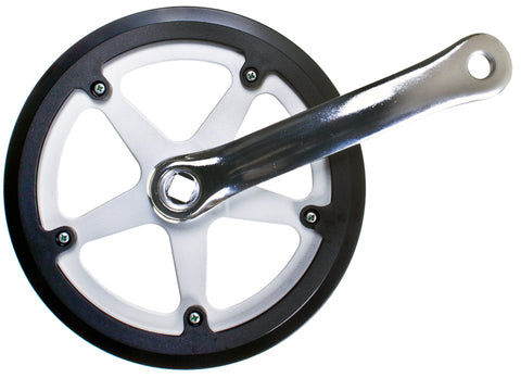 Sunlite Alloy Single Speed Dbl Guard Crankset Ctls 44x170 3/32SL Stl Chainguards freeshipping - Onlinebike.store