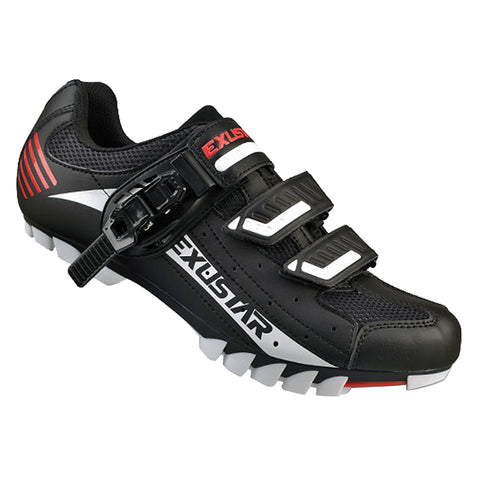 Exustar SM308B MTB Shoe 46 White/Black/Red freeshipping - Onlinebike.store